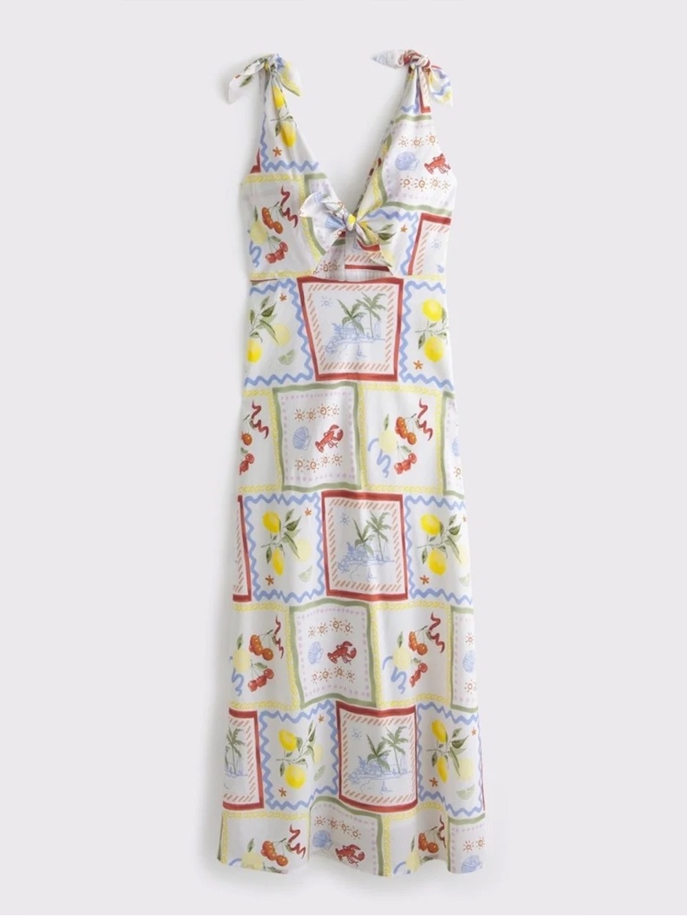 Abercrombie tie front midi dress